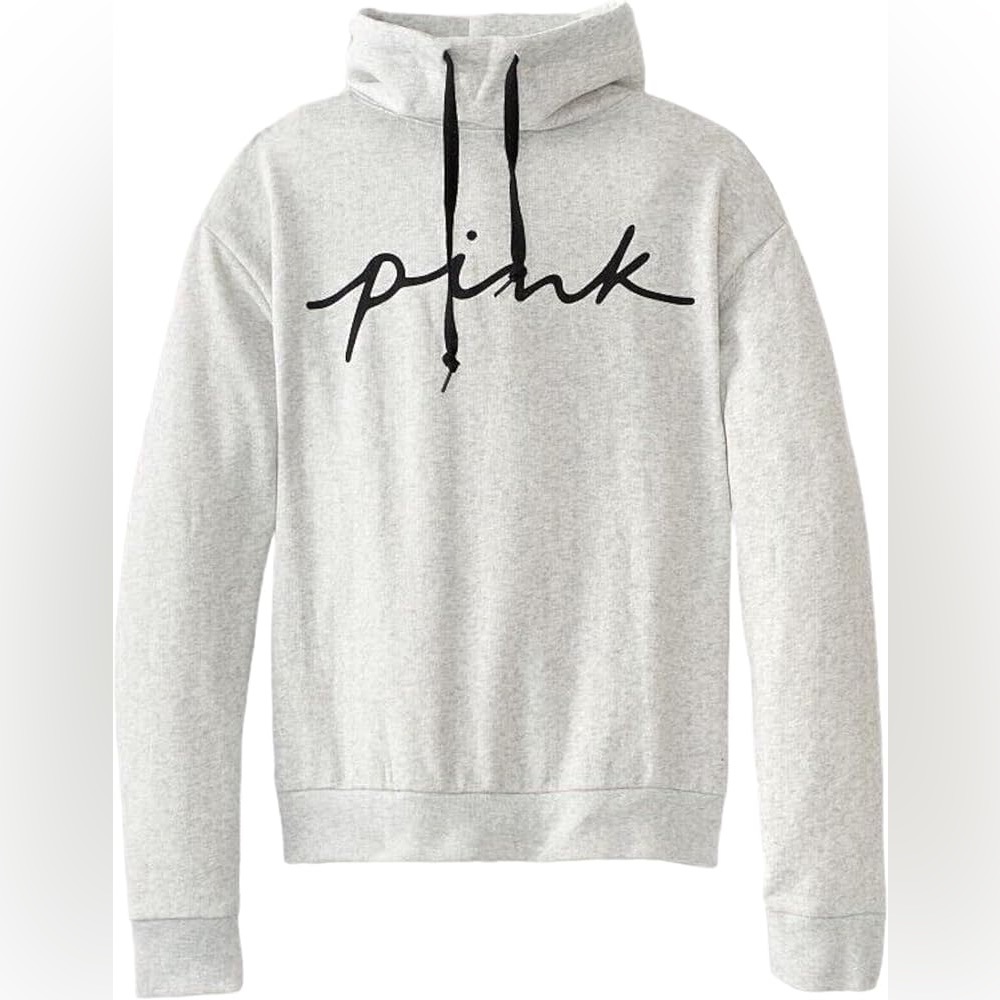 Victoria's Secret PINK Everyday Lounge Cowl Neck Sweatshirt Heather Grey Gray